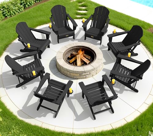 Side profile of black SERWALL folding outdoor chair