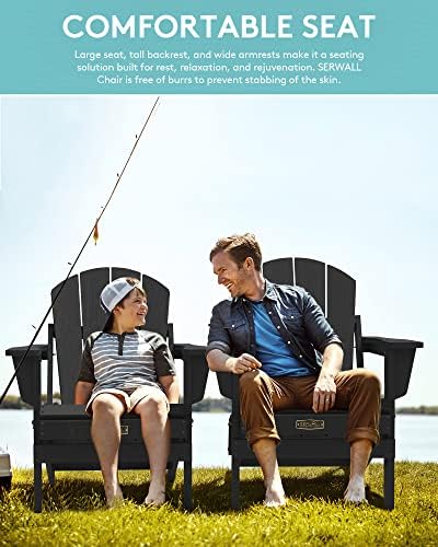 Ergonomic backrest of SERWALL Adirondack chair