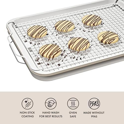 Ceramic coated baking rack surface detail