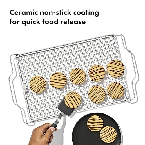 OXO baking rack with reinforced edges