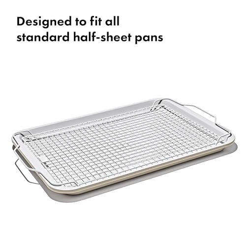 Biscuit colored non-stick cooling rack
