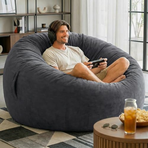 Codi 4 FT Bean Bag Chair Grey perspective
