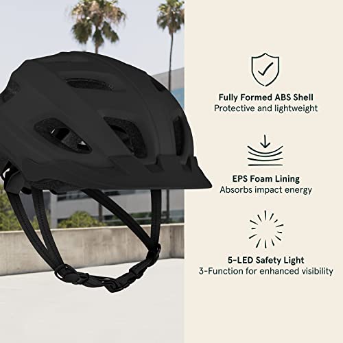 Retrospec Lennon bike helmet with integrated LED light