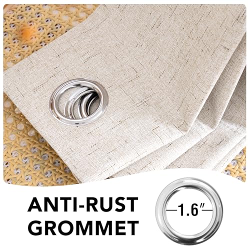 Two panel set of natural colored blackout drapes