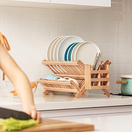 HBlife dish rack in its folded storage position