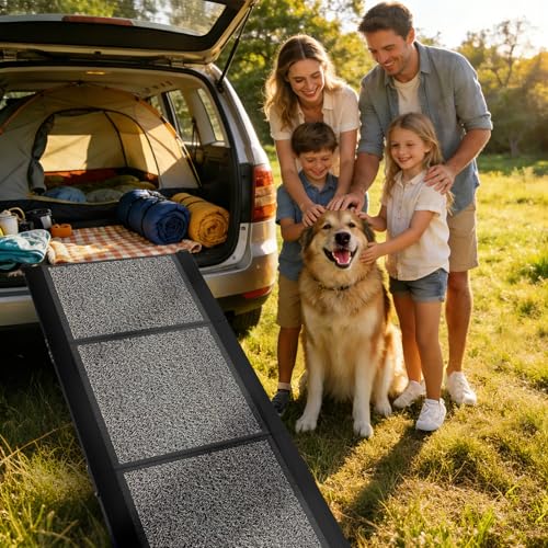 Heavy duty aluminum frame detail of pet ramp
