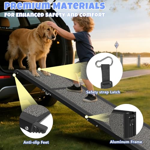 Storage view of compact quad-fold pet ramp