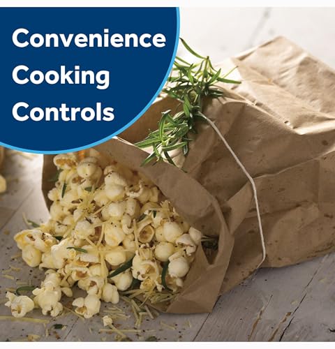 Compact GE microwave on kitchen counter
