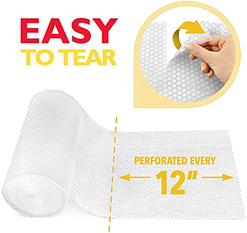 Perforated bubble cushioning wrap for shipping