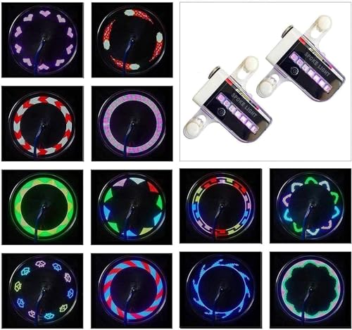 RGB LED patterns on bicycle wheels