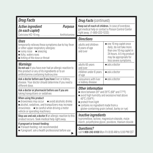 Grouped view of ValuMeds allergy caplets