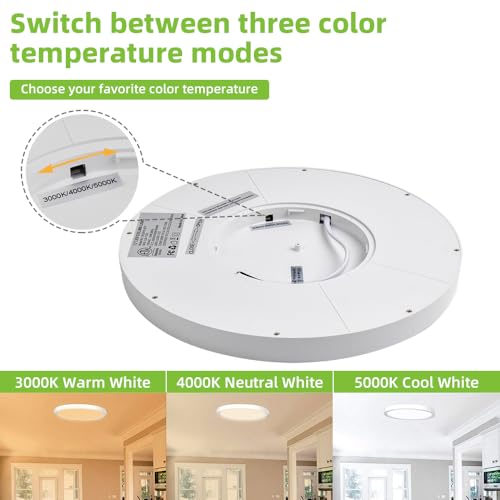 Close up of Hykolity round flat panel profile
