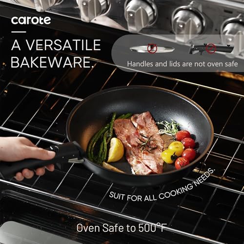 Non stick pans being used on a stovetop surface