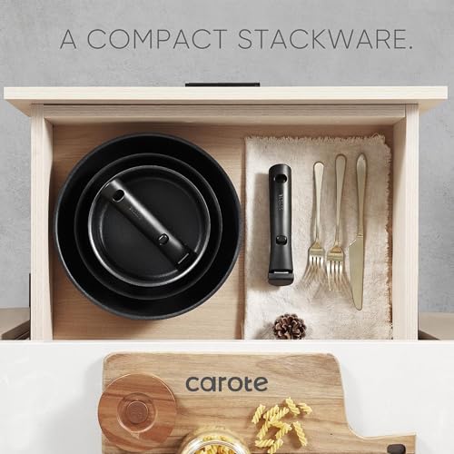 Full 19-piece kitchen set neatly organized with protectors