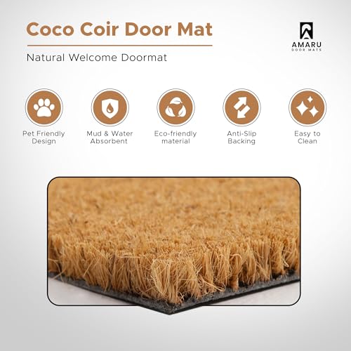 AMARU DOOR MATS non-slip backing texture