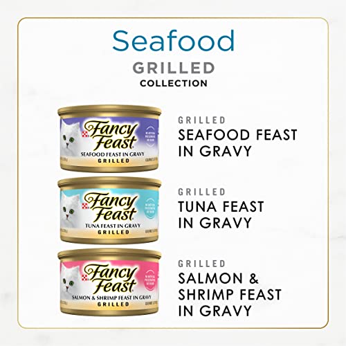 Single 3 oz can of Fancy Feast seafood cat food