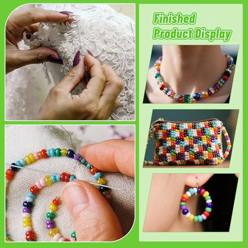Organized needle set for bracelet and necklace making
