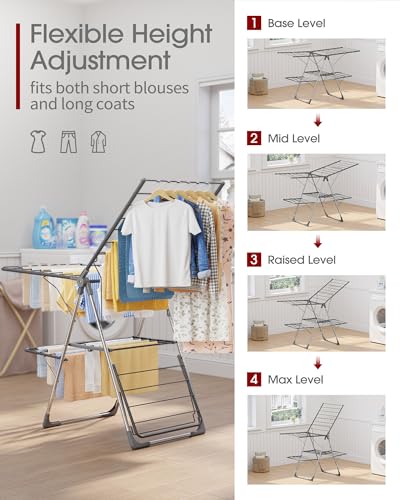 Sakugi Clothes Drying Rack rod spacing detail