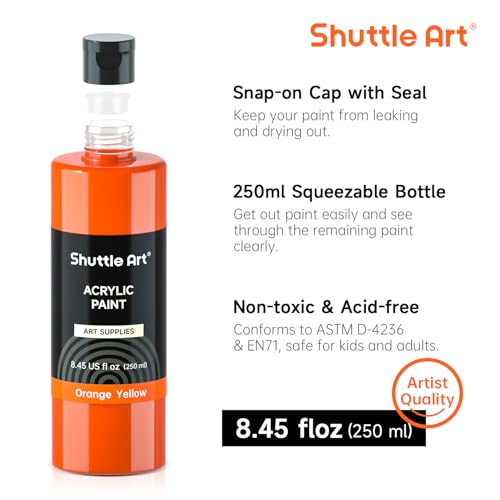 Shuttle Art paint applied to a canvas
