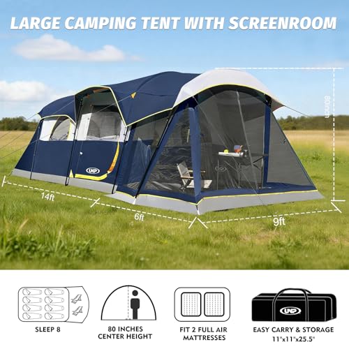 Mesh windows on UNP 8 Person Waterproof Tent