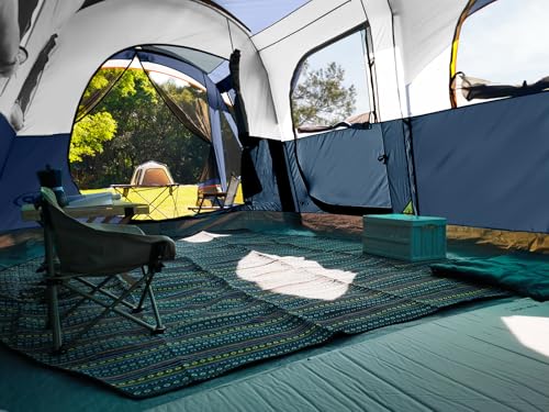 Detailed view of tent ventilation system