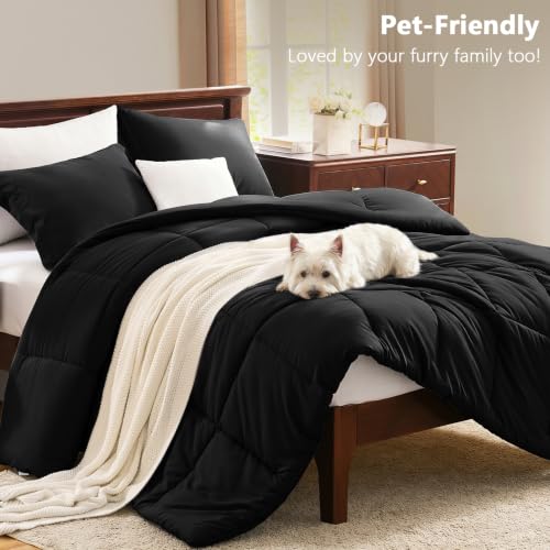 Side view of comforter drape