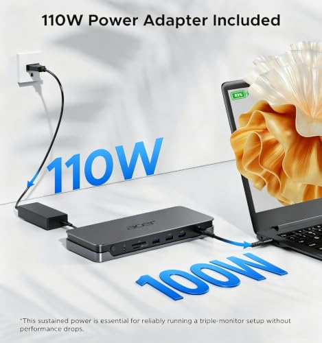 Acer 13-in-1 Docking Station with included 110W power adapter