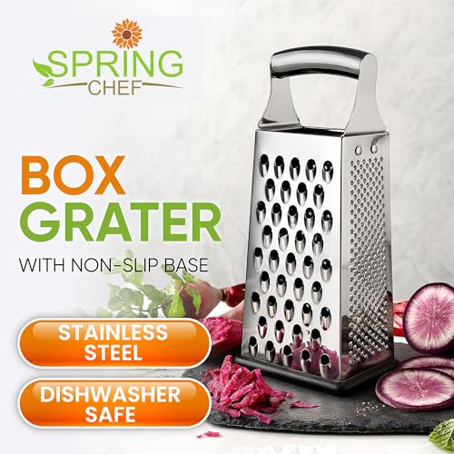 Large box grater showing the 4-sided design