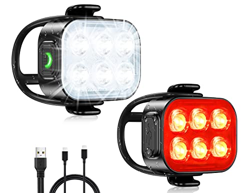 Zewdov bike lights front and tail set
