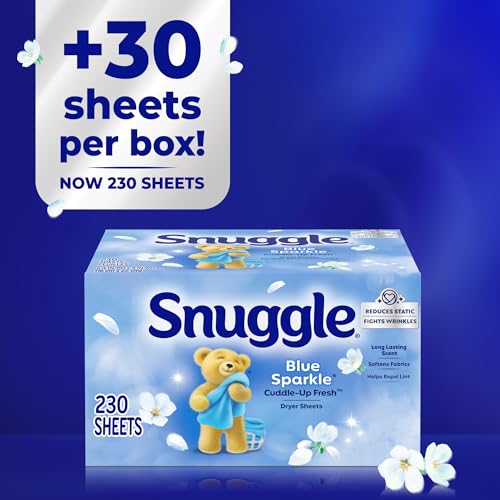 230 count Snuggle dryer sheets package