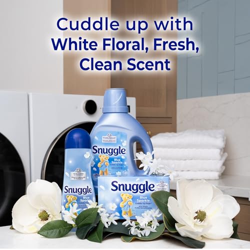 Fresh laundry with Snuggle dryer sheets