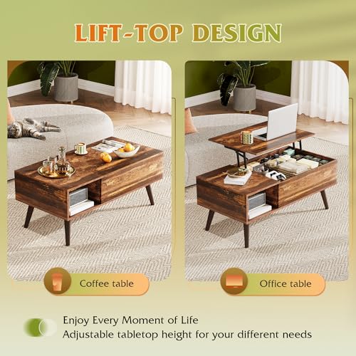 WLIVE coffee table used as a home desk