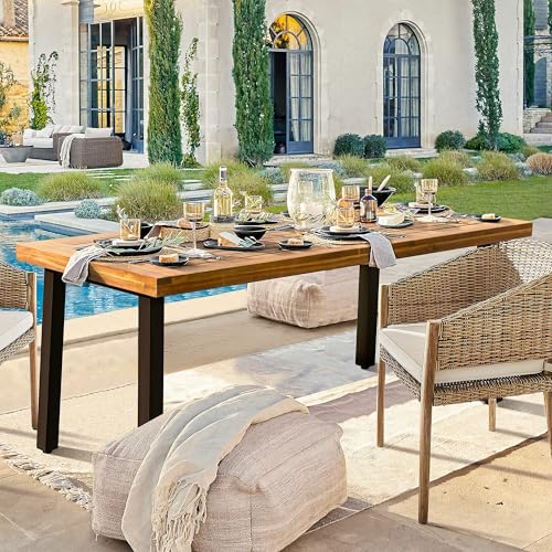 Side profile of the 6-person dining table