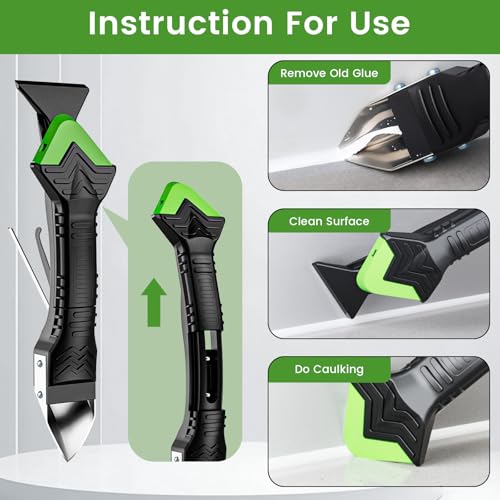 White silicone caulk tube and accessories