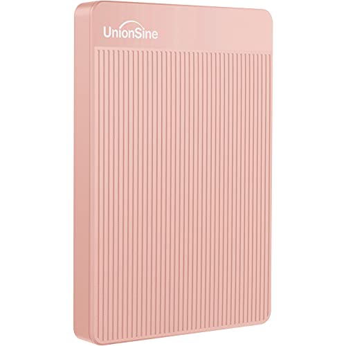 UnionSine 500GB Ultra Slim Portable External Hard Drive Pink