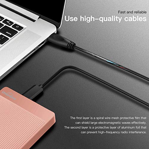 UnionSine 500GB External Hard Drive with USB 3.0 cable