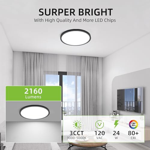 Hykolity 12 inch LED panel side profile