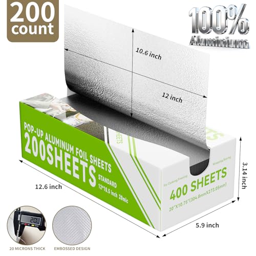 SZZJKJ silver foil sheets 200 count
