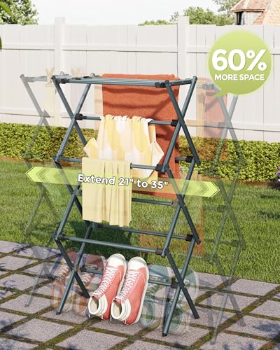 APEXCHASER drying rack folded for storage