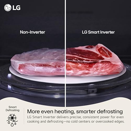 LG NeoChef microwave interior with 12-inch turntable