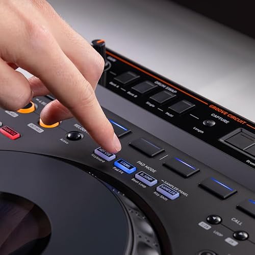 AlphaTheta DDJ-GRV6 black finish detail