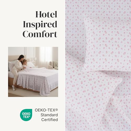 Two pillowcases with Roses on Ivory print