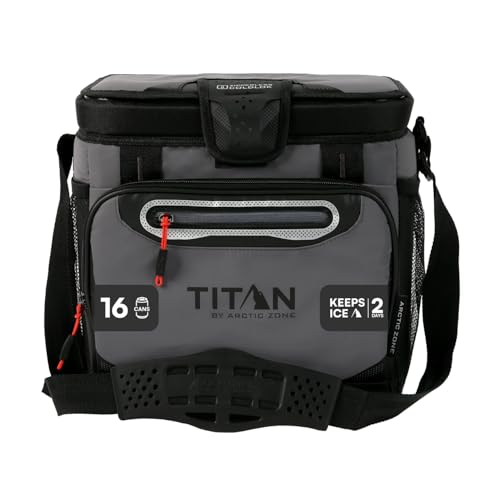 Titan 16 Can Zipperless HardBody Cooler in Sharkskin Gray
