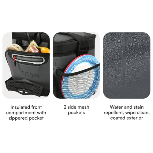 Close up of rugged water-repellent Sharkskin Gray exterior