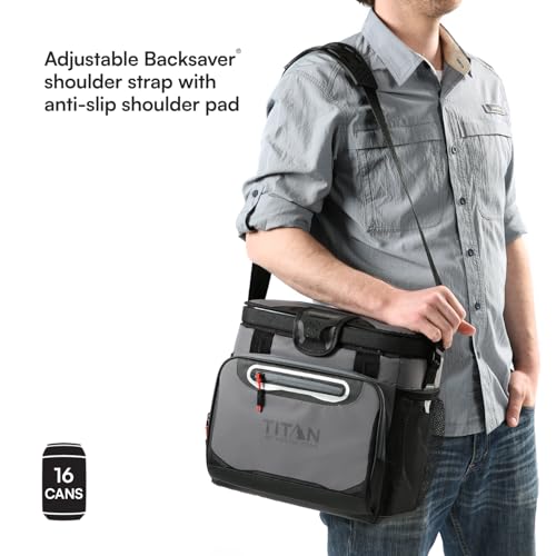 Titan cooler strap with anti-slip shoulder pad