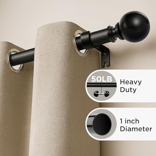 Close up of Joydeco curtain rod threading