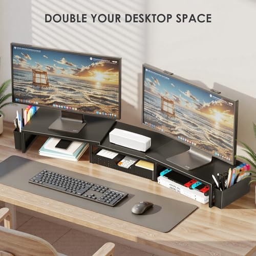 Side view of OPNICE desk shelf organization