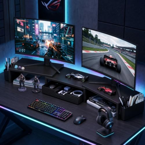 Pen holder attachment on monitor stand