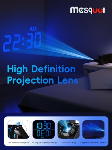 Side profile of Mesqool projection clock