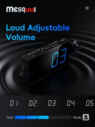 Buttons and controls on Mesqool alarm clock